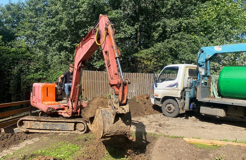 Монтаж газгольдера Спецгаз 6600 л в Луховицах под ключ для частного дома